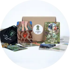 Leśne karty edukacyjne - 28 kart z ilustracjami do zabaw w lesie